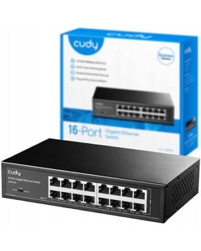 Cudy GS1016 16-портовый Gigabit 10/100/1000 Мбит/с металлический неуправляемый коммутатор