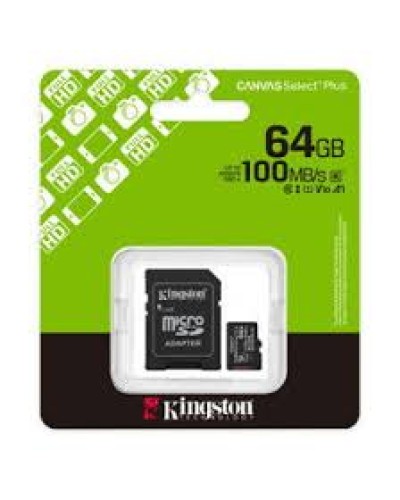 Kingston Canvas Select Plus Gen3 SDCS3/64GB 64GB microSDXC Yaddaş Kartı