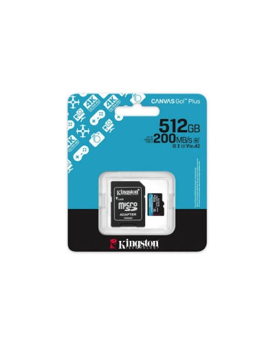 Kingston Canvas Go Plus 512GB microSDXC G4 SDCG4/512GB + SD Adapter