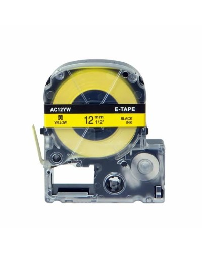 Epson LK-4YBW C53S654014 Strong Adhesive Black/Yellow Лента для этикеток 12 мм × 9 м