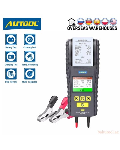 Autool BT860 Professional Akkumulyator Test Cihazı (Printerli)