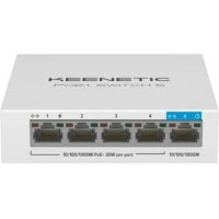 Keenetic PoE+ Switch 5 KN-4610 5-портовый гигабитный сетевой коммутатор 4×PoE+ 60W