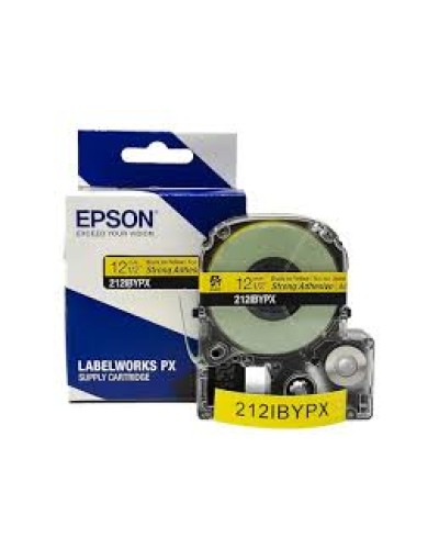 Epson LK-4YBW C53S654014 Strong Adhesive Black/Yellow Лента для этикеток 12 мм × 9 м
