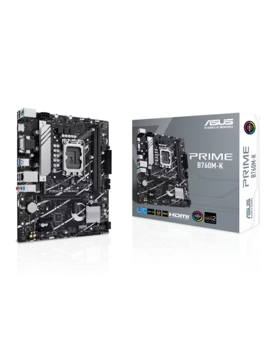 ASUS PRIME B760M-K 90MB1FI0-M1EAY0 Intel B760 LGA1700 DDR5 mATX Ana Plata