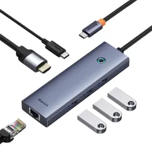 Baseus UltraJoy Series 6-Port HUB Çoxfunksiyalı USB-C Dok Stansiya