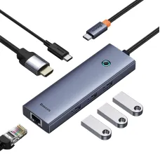 Baseus UltraJoy Series 6-Port HUB Çoxfunksiyalı USB-C Dok Stansiya