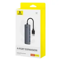 Baseus UltraJoy Series 4-Port HUB Lite 15cm USB-A/USB-C Hub Space Grey