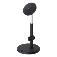 Telefon tutacağı Baseus MagPro Magnetic Desktop Phone Stand 360° Adjustable Black B10564100121-00