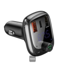 Baseus S-13 CCMT000101 Bluetooth 5.0 FM-модулятор Автомобильное ЗУ 36W QC PD Type-C Black