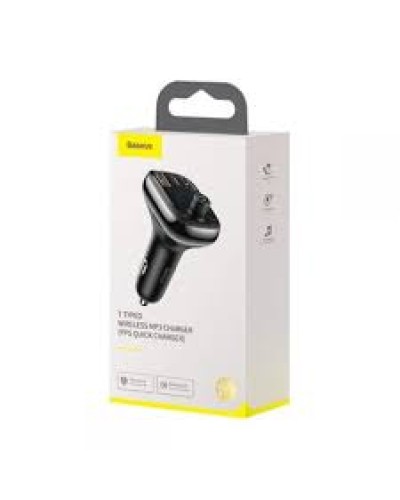 Baseus S-13 CCTM-B01 Bluetooth 5.0 FM-модулятор 36W 2×USB + Type-C Автомобильное зарядное устройство