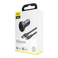 Baseus Smart Digital Display Dual USB CCBX-B0G 45W Быстрое автомобильное зарядное устройство