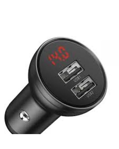 Baseus Smart Digital Display Dual USB CCBX-B0G 45W Быстрое автомобильное зарядное устройство