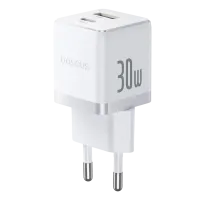 Baseus Palm Fast Charger C+U 30W USB-C və USB-A Şarj Adapteri