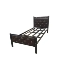 Birnəfərlik Çarpayı EFM-0166 – Qara/Bej (200x90x25 sm)