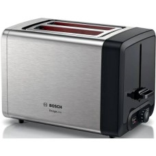 Bosch TAT4P420 DesignLine Toster 970W – 8 Qızartma Səviyyəsi, 2 Dilim, Metalik
