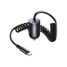 Avtomobil şarj cihazı Baseus Tiny Star Mini Car Charger Type-C + Type-C 30W Black C00035001121-00