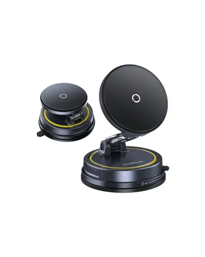 Baseus PrimeTrip VC2 Flex Pro Magnetic Car Charger 15W Simsiz Maqnit Avtomobil Şarj Tutacağı