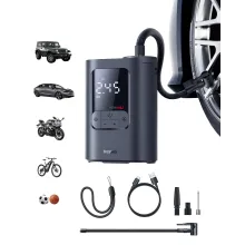 Avtomobil üçün mini kompressor Baseus GoTrip VA1 Super Mini Cordless Inflator 22-Cylinder 7500mAh USB-C Cosmic Black