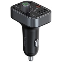 Автомобильный FM трансмиттер Baseus Pro Series Bluetooth 2USB-A + USB-C Cluster Black