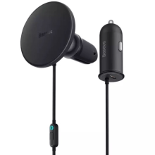 Baseus CW01 Magnetic Wireless Car Charger 40W 15W Wireless + 25W Type-C Avtomobil Telefon Tutacağı Black C40141000111-00