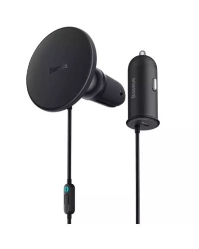 Baseus CW01 Magnetic Wireless Car Charger 40W 15W Wireless + 25W Type-C Avtomobil Telefon Tutacağı Black C40141000111-00