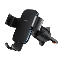Avtomobil telefon tutacağı Baseus Metal Age 3 Gravity Air Vent Mount 4.7–7.2" Black