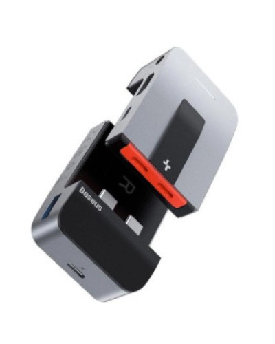 USB HUB Baseus Armor Age Type-C Bracket Multifunctional HUB Adapter HDMI RJ45 USB 3.0 Type-C CAHUB-AJ0G Space Gray