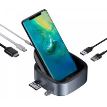 Dok-stansiya Baseus Mate Docking Type-C Mobile Phone HUB HDMI SD USB 3.0 3.5mm