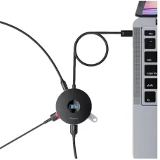 USB Hub Baseus Round Box USB 3.0 + 2×USB 2.0 1m Black CAHUB-U01