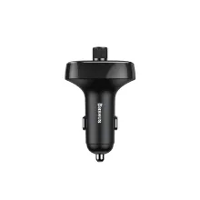 Avtomobil şarj cihazı FM transmitter ilə Baseus CCALL-TM01 Dual USB Car Charger