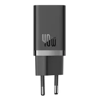 Baseus GaN5 Pro Fast Charger 40W C+C Dual USB-C EU Plug Black CCGP180101
