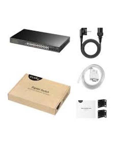 CUDY GS2024S2 24-портовый управляемый L2 Gigabit коммутатор 4× SFP
