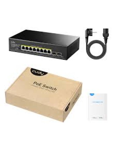 Cudy GS1008PS2 1.0 8-портовый гигабитный PoE+ коммутатор с 2 SFP 120W