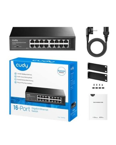 Cudy GS1016 16-портовый Gigabit 10/100/1000 Мбит/с металлический неуправляемый коммутатор