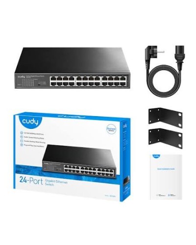 Cudy GS1024 24-портовый гигабитный неуправляемый сетевой коммутатор в металлическом корпусе
