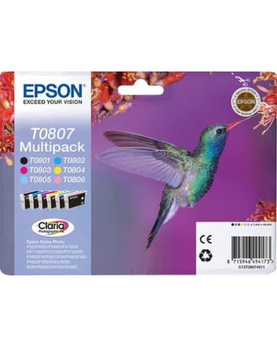 Epson T0807 C13T08074011 Claria Photographic Оригинальный набор картриджей