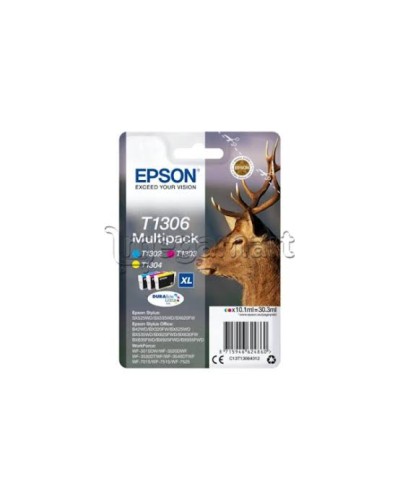 Epson T1306 C13T13064012 DURABrite Ultra 3 цвета XL Оригинальный комплект картриджей 30.3 мл