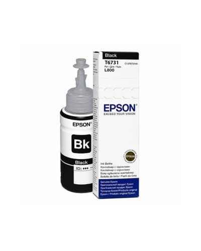 Epson T6731 C13T67314A Black Qara Original Mürəkkəb Şüşəsi 70 ml