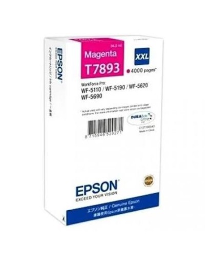 Epson T7893 C13T789340 XXL Magenta Оригинальный картридж с чернилами 4000 страниц 34.2 мл
