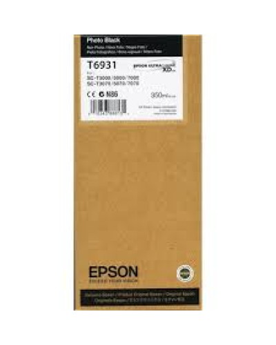 Epson UltraChrome XD T6931 C13T693100 Photo Black Original Mürəkkəb Kartrici 350 ml