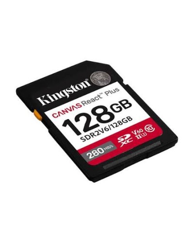 Kingston Canvas React Plus 128GB SDXC UHS-II U3 V60 SD Kart