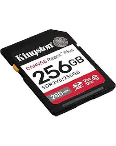 Kingston Canvas React Plus 256GB SDXC UHS-II U3 V60 Yaddaş Kartı
