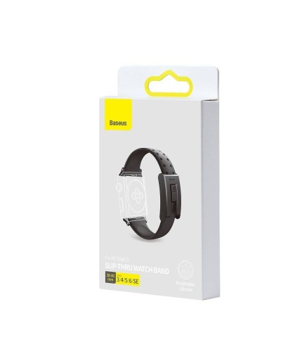 Smart saat üçün kəmər Baseus Slip-Thru Watch Band Apple Watch 38/40 mm Black LBWSE-01