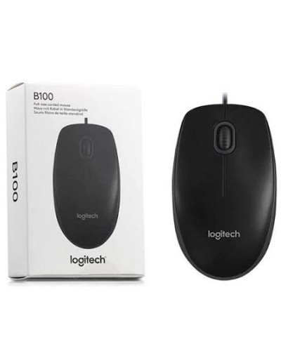 Logitech B100 910-003357 800 DPI Simli Optik Kompüter Siçanı Black