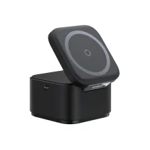 Baseus MagPro 2-in-1 Magnetic Wireless Charger 25W iPhone və Earbuds üçün Maqnit Simsiz Şarj Stendi