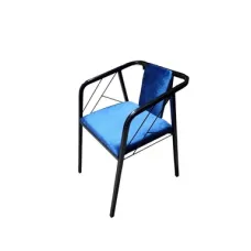 Paslanmaz Polad Stul EFM-0185 – Qara/Mavi (80x45x40 sm)