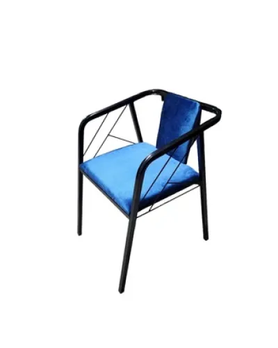 Paslanmaz Polad Stul EFM-0185 – Qara/Mavi (80x45x40 sm)