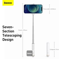 Selfie çubuğu Baseus Ultra Mini Bluetooth Folding Selfie Stick White Simsiz