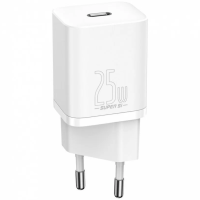 Сетевое зарядное устройство Baseus Super Si 25W USB-C EU White с кабелем