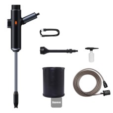 Avtomobil üçün portativ təzyiqli yuma aparatı Baseus Pressure Washer 50W 5V/2A Simsiz Su Nasosu 3.5m Şlanq